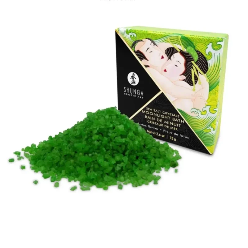 Shunga Lotus Flower -fürdőkristály holt tengeri ásványokkal. 75g
