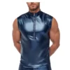 Tank top with zip Top Andio Metallic blue Méret:XL