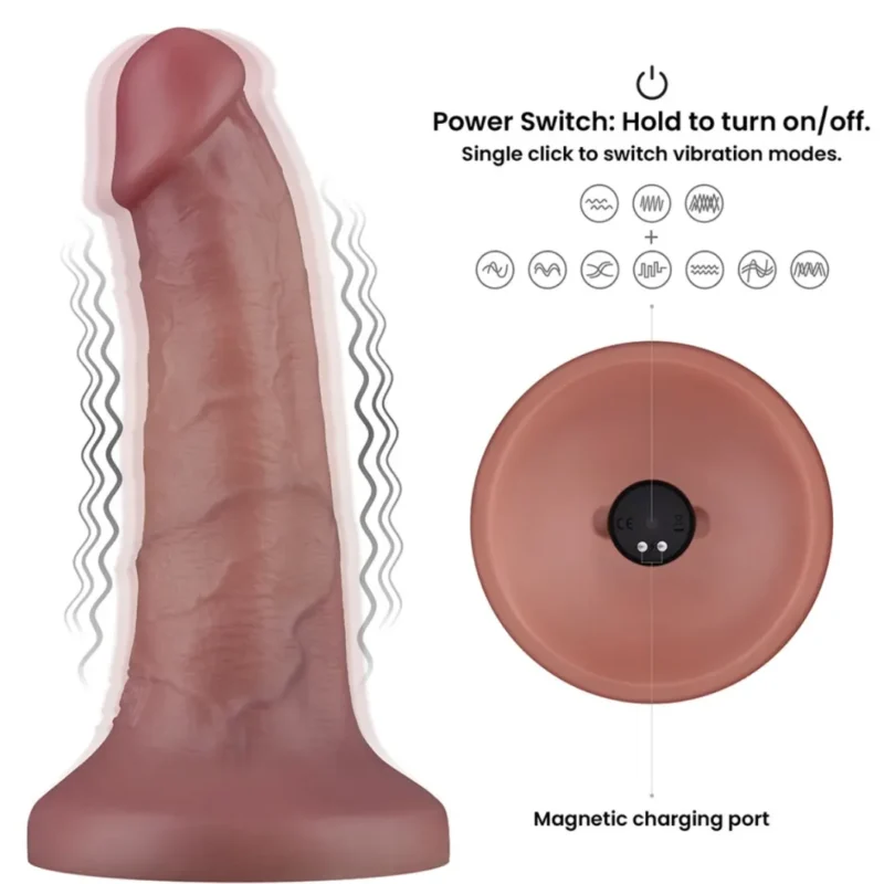 Vibrating Dual Density Power Cock -16cm