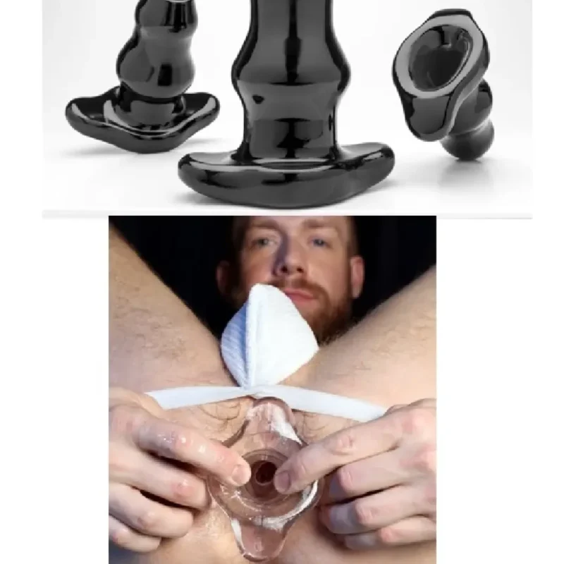 Double Tunnel Plug. Fekete,Méret:XL