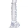 King Cock Clear herés dildó-20cm.