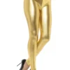 Metallic Disco Leggings-gold. Bokáig érő,Méret:M/L