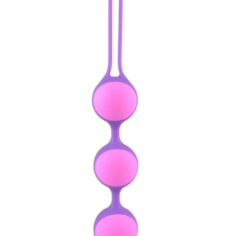 Vaginal silicone balls tri-balls lila