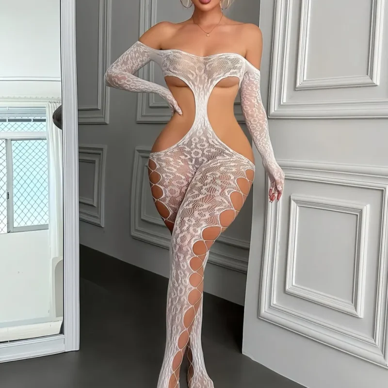Sadie fehér bodystocking